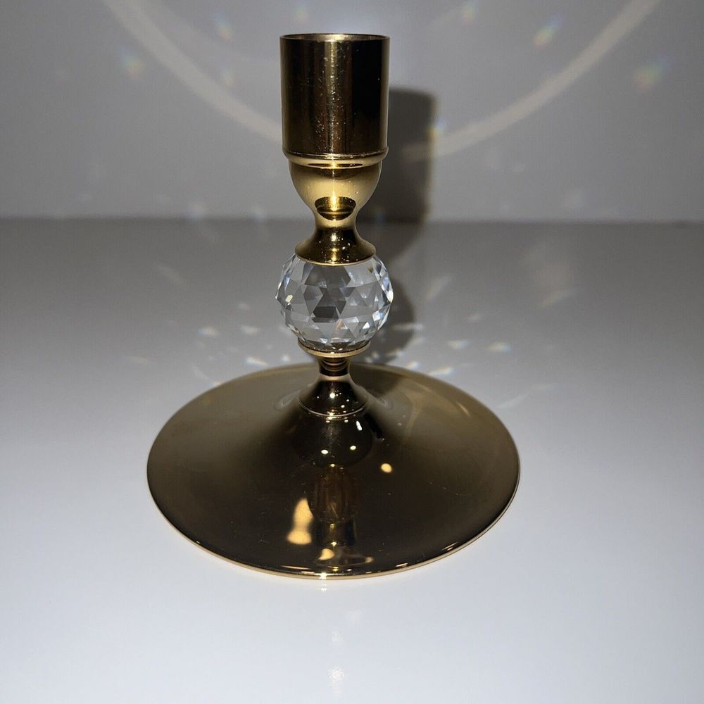 Valerio Albarello  24K Gold Plated Swarovski Crystal‎ Candlestick